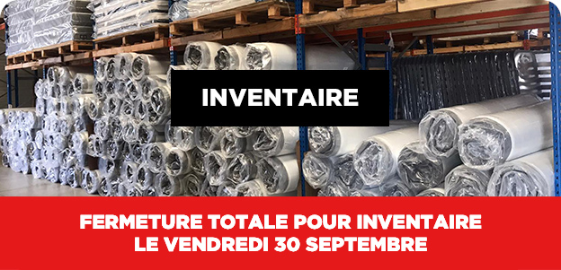 Fermeture pour inventaire
